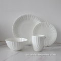 Juegos de vajilla de cerámica de estilo de lujo en relieve en el hogar
